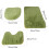 Ensemble de tapis de salle de bain vert clair 3 pièces 4