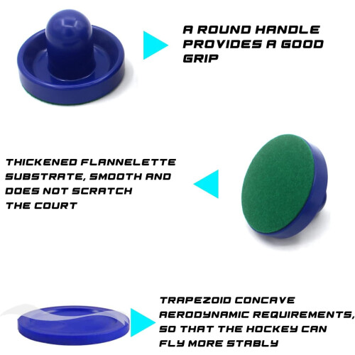 Air Hockey Pushers and Pucks Replacement Accessories for 2