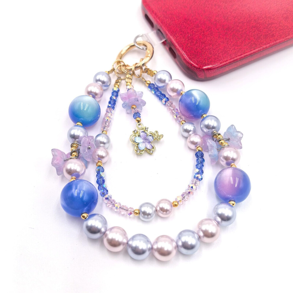 Women's Anti-Theft Beaded Phone Wrist Strap With Detachable 962029906162