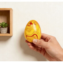 Velikonoční vajíčko Squishy Fidget Toy 1,5 palce mramorově oranžová