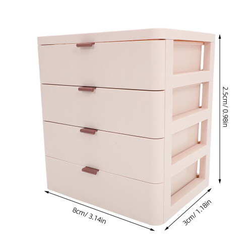 Stackable Plastic Drawer Organizer for Cosmetics and Office Supplies Desktop Use 1
