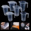 Gobelet doseur transparent en PVC de 100 ml avec couvercle 2