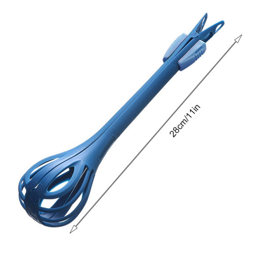 Wire Egg Beater Tool Handle Whisk Kitchen Mixer Multi-functional Non-Stick Easy Clean Baking Cooking Utensil Blue 2