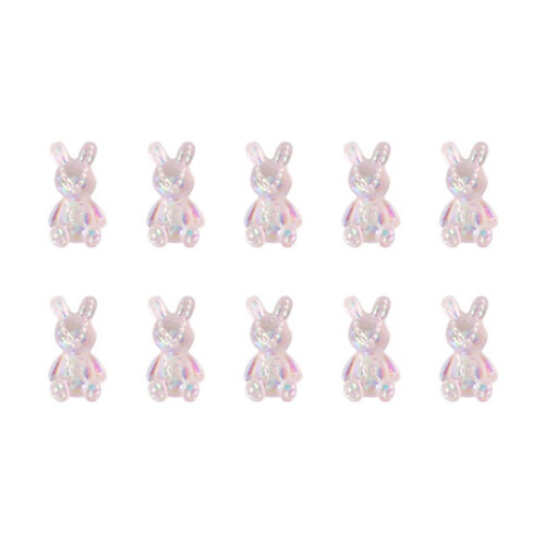10 pièces de décoration pour ongles lapin 3D Aurora 1