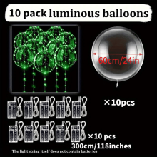 20-Pc LED Bubble Balloon Set with Lights