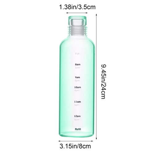 Misurino in plastica trasparente da 750 ml con coperchio, verde 2