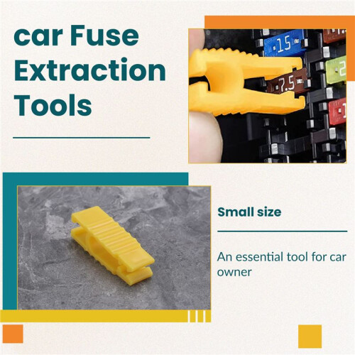 Car Automobile Fuse Puller Extraction Tools for Car Fuse (Yellow) 1