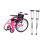 Plastic foldable wheelchair set with crutches for kids 1
