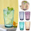 Copo Highball Acrílico de 20oz – Conjunto Arco-Íris em Tons de Joia 1