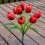 Tulipas artificiais de seda, 9 cabeças, 40 cm (15,8 polegadas), vermelhas 4