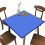 Royal Blue Polyester Tablecloth for 32 x 32 in Square Table 1