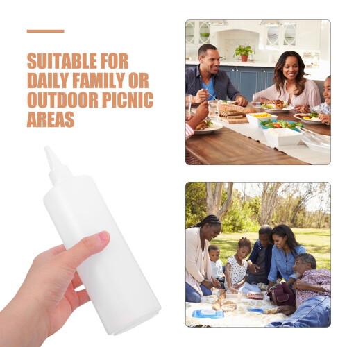 8pcs Refillable Condiment Bottle Transparent PE Kitchen Utensil Home Use 2