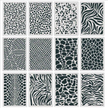 12 Pack Print Painting Stencils Reusable Leopard Print Drawing Templates for Lovers Kids Women Men Students