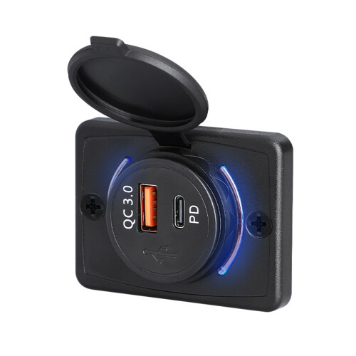 QC3.0PD18W billader USB-C stikkontaktadapter