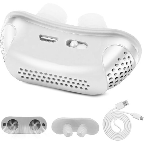 Anti-Snoring Device White Twin Turbine Adjustable Wind Force