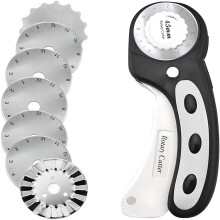 Cortador rotativo de 45 mm com 7 lâminas, cabo ergonômico e