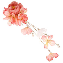Accessoire pour cheveux à pompon fleuri, confortable pour les occasions spéciales