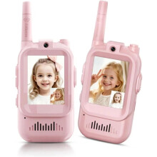 Walkie Talkie Giocattolo Ricaricabile con 4 Effetti Vocali (Confezione da 2)