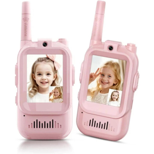 Walkie-talkie-leker, oppladbare, 4 stemmeeffekter, 2-pakning