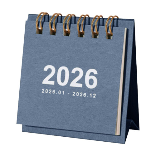 Ημερολόγιο γραφείου Mini2026 (Ιαν–Δεκ), όρθιο, αναδιπλούμενο, 2,5x1,3x2,9", πολύχρωμο