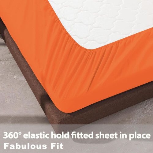 Lençol de baixo tamanho King (78x80 polegadas), 100% microfibra, com bolsos profundos, sem rugas e refrescante, ideal para casa, dormitório e 1