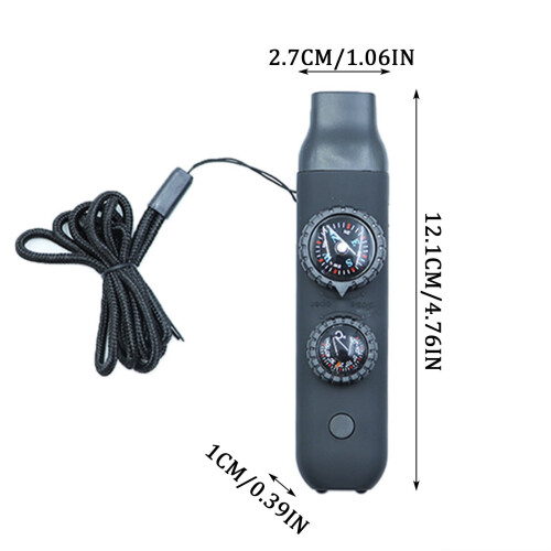 Black Emergency 7.1 Multi Function Whistle Survival Tool Outdoor Adventure Equipment 1