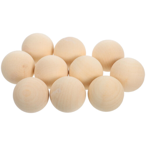 Drevené remeselné gule khaki 5 cm 10 ks