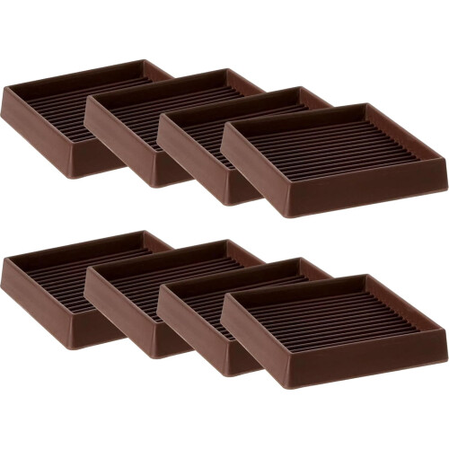 Gummimøbelhjulkopper 2x2 tommer 8 stk.