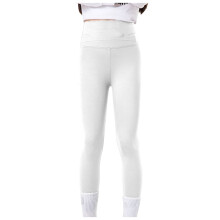 Girls' High-Waisted Slim Fit Leggings, Pure Color Yoga Pants for School & Play – White, 4-5 Years, Compatible with Spring/Summer