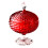 Embossed Red Thickened Crystal Glass Covered Candy Jar with Lid 1