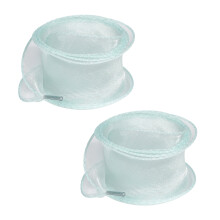 Tüll cipőfűzők széles, lapos, áttetsző organza szalaggal, 2 db