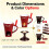 Chocolate Fondue Mug Set Ceramic 2-Piece with Forks 5