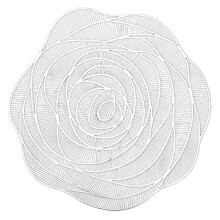 Ronde, holle bloemen eettafelmat voor vinylpersen, 12 inch