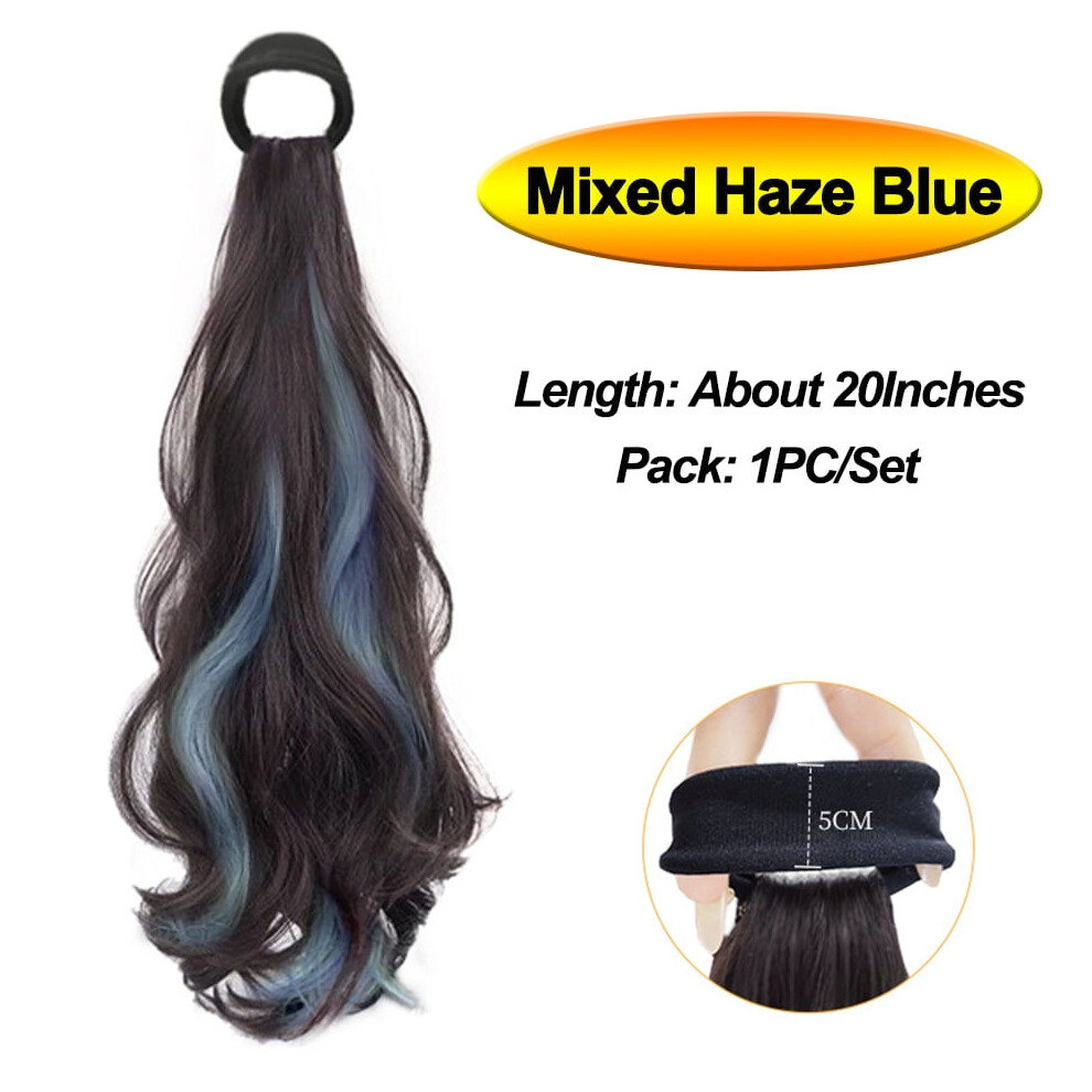Unisex Synthetic Wig Ponytail Â Long Wavy, Heat-Resistant,