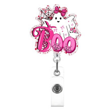 Halloween spook badgehouder met uitschuifbare houder, 360 draaibaar.