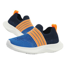 Kleinkinderschuhe, leichte, atmungsaktive Sportschuhe zum Schnüren für Kinder, Jungenschuhe, Blau, Größe 15–15,5