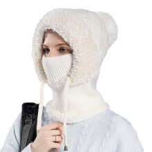 3-in-1 Knitted Hat Scarf Hood for Women
