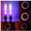 2-pack LED-cykelhjulslampor, 5 LED-ventilhattar, 8 blixtar 1