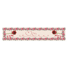 Décoration de table rose rouge pour la Saint-Valentin, mariage printanier, enterrement de vie de jeune fille, salle à manger, cuisine