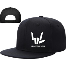 Flat Bill-hatter for menn Hodeskalle-skjelett Snapback-hatter for menn Tilpassede justerbare baseballcapser Svarte kule hiphop-capser