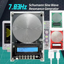 Säädettävä 0,01 Hz–100 kHz Schumann-siniaaltogeneraattori hoito- ja Rife-laitteille, USB-käyttöinen, magneettinen akryylikotelo – musta