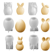 6Pcs Easter Eggs Hare Silicone Molds Multipurpose Silicone