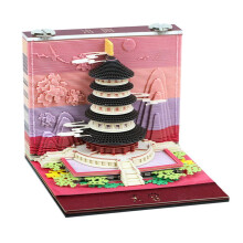 3D Luoyang Architecture Notepad Set – 4 Pack, 6x6x5cm