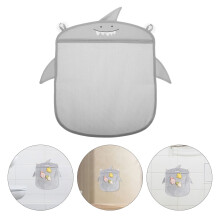 Dark Grey Mesh Toy Storage Bin with Net Design, Polyester, 1 Piece Organizer for Kids Room