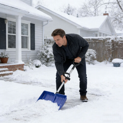 Outdoor Heavy Duty Snow Shovel with Auxiliary Handle 2