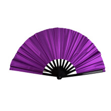 Grote 10 inch zilveren Kung Fu-ventilator voor optredens-Paars