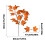 4 feuilles d'érable artificielles simulées, accessoires pour compositions florales 2