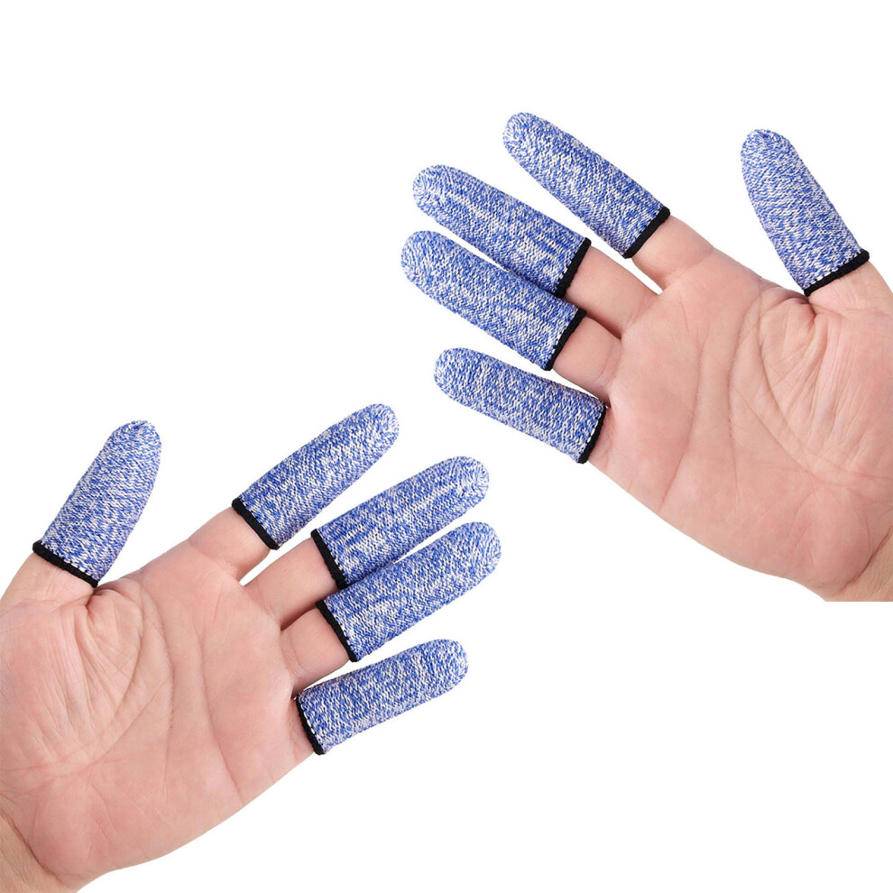 Industrial Safety Finger Sleeves Hppe Reinforced Cut Protective Anti Slip Texture For Metalworking Processing 10Pcs 9555307501947
