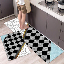 Ensemble de tapis de cuisine rembourrés, tapis de bureau antidérapants et imperméables (2 pièces), surface ergonomique et confortable, plusieurs