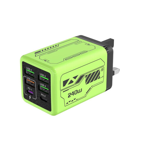 USB-C power adapter 240W 6-port PD QC